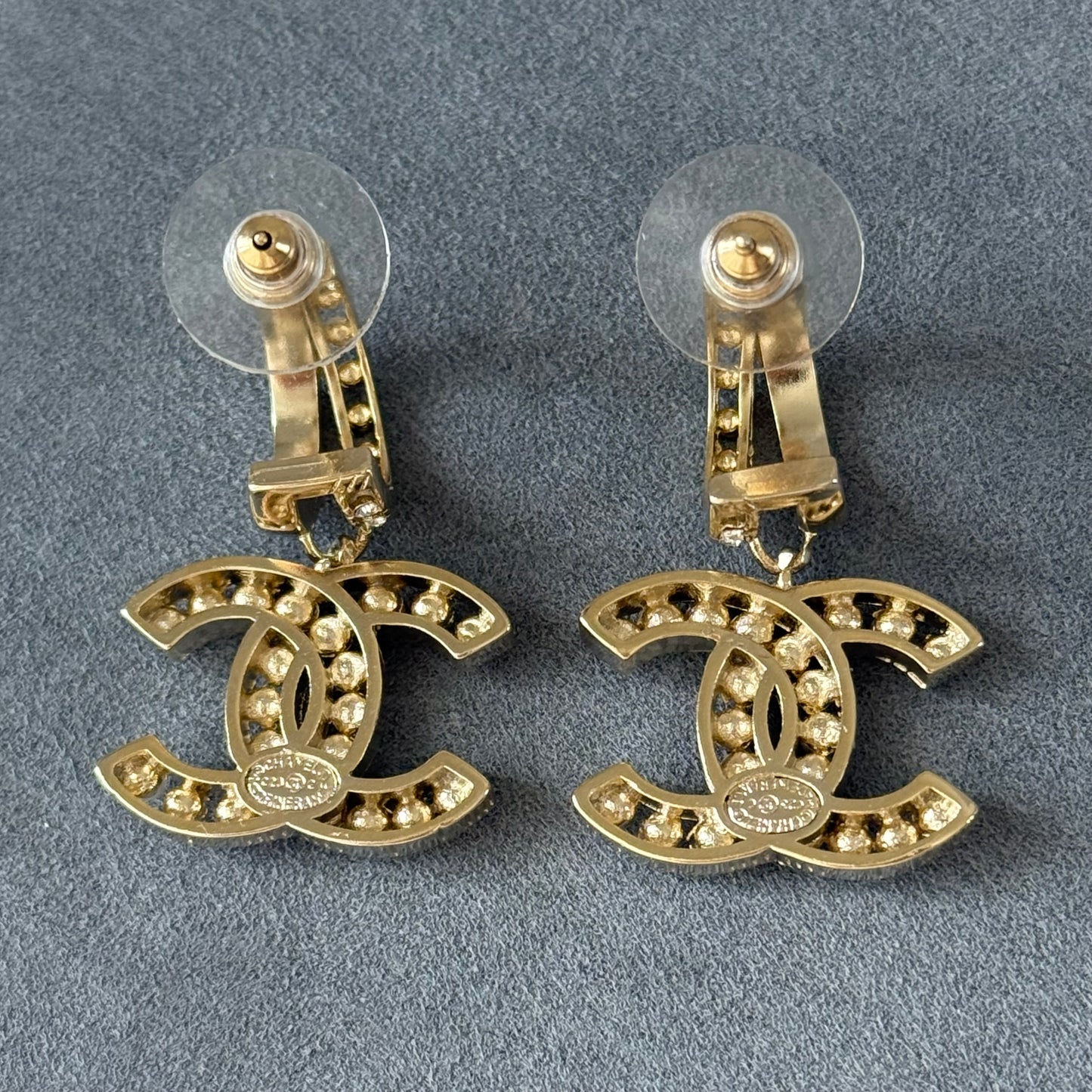 Coco pearl Hoops gold earring