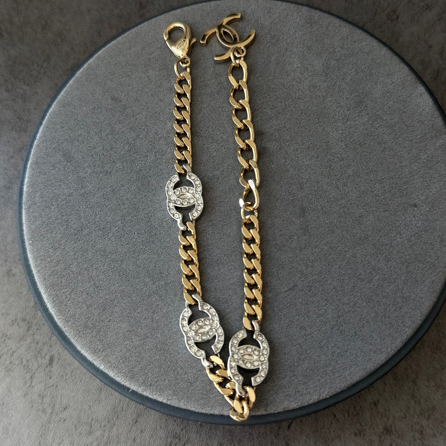 Coco cc gold chain Cz bracelet