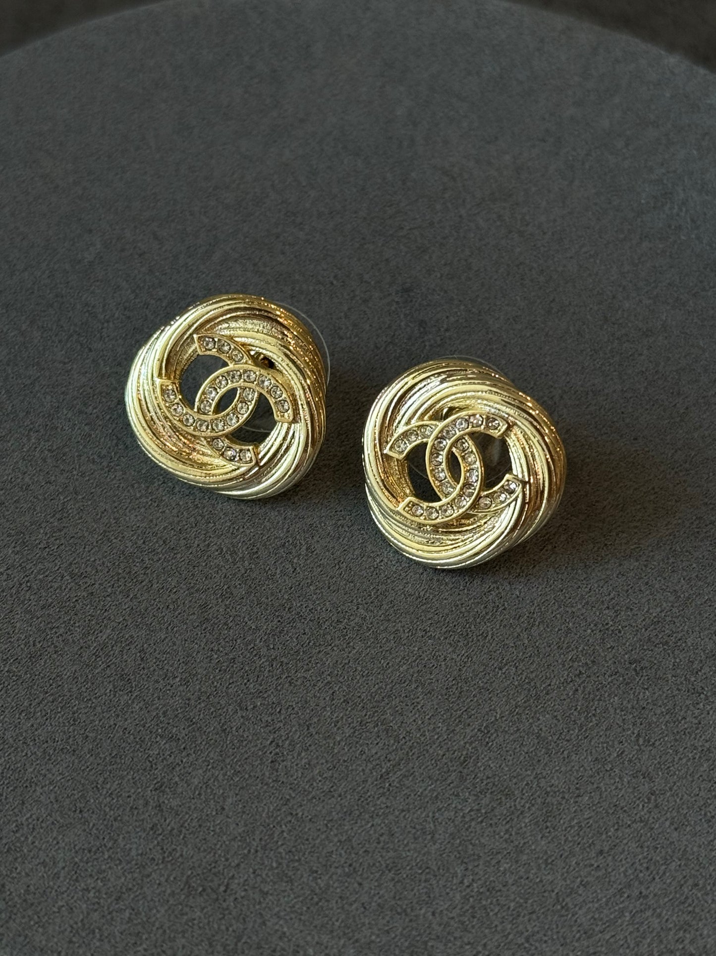 Coco cz gold stud earring