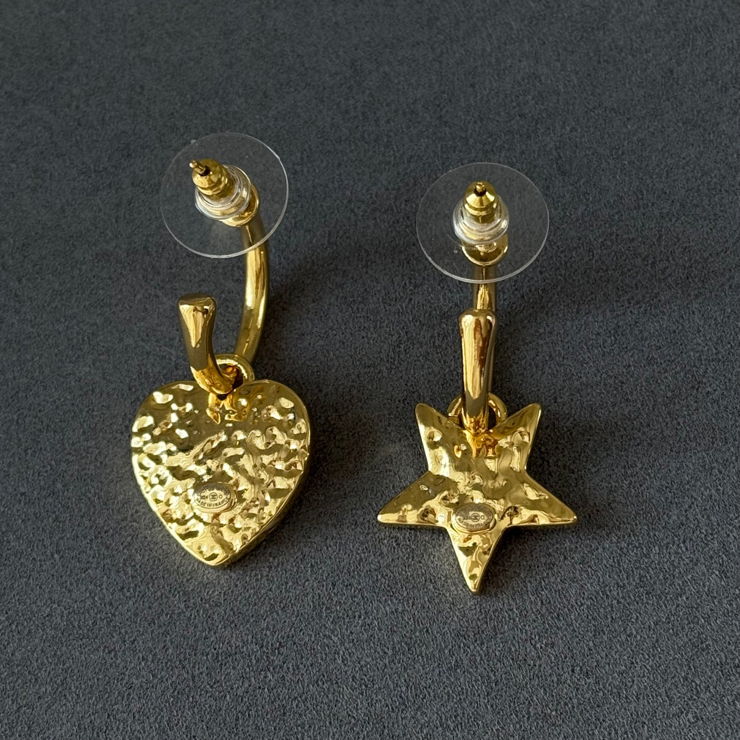 Coco Heart Stars gold earrings