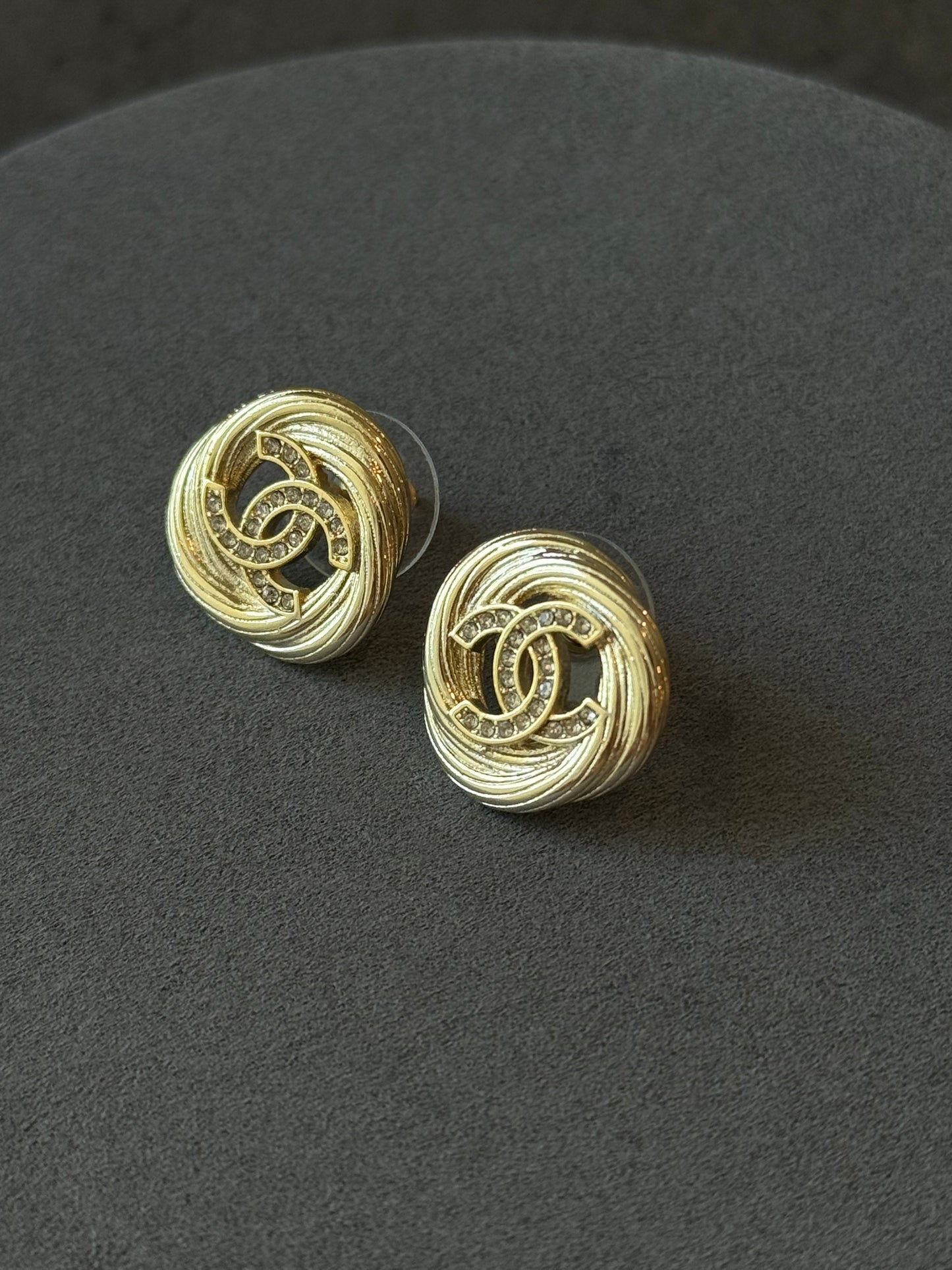 Coco cz gold stud earring