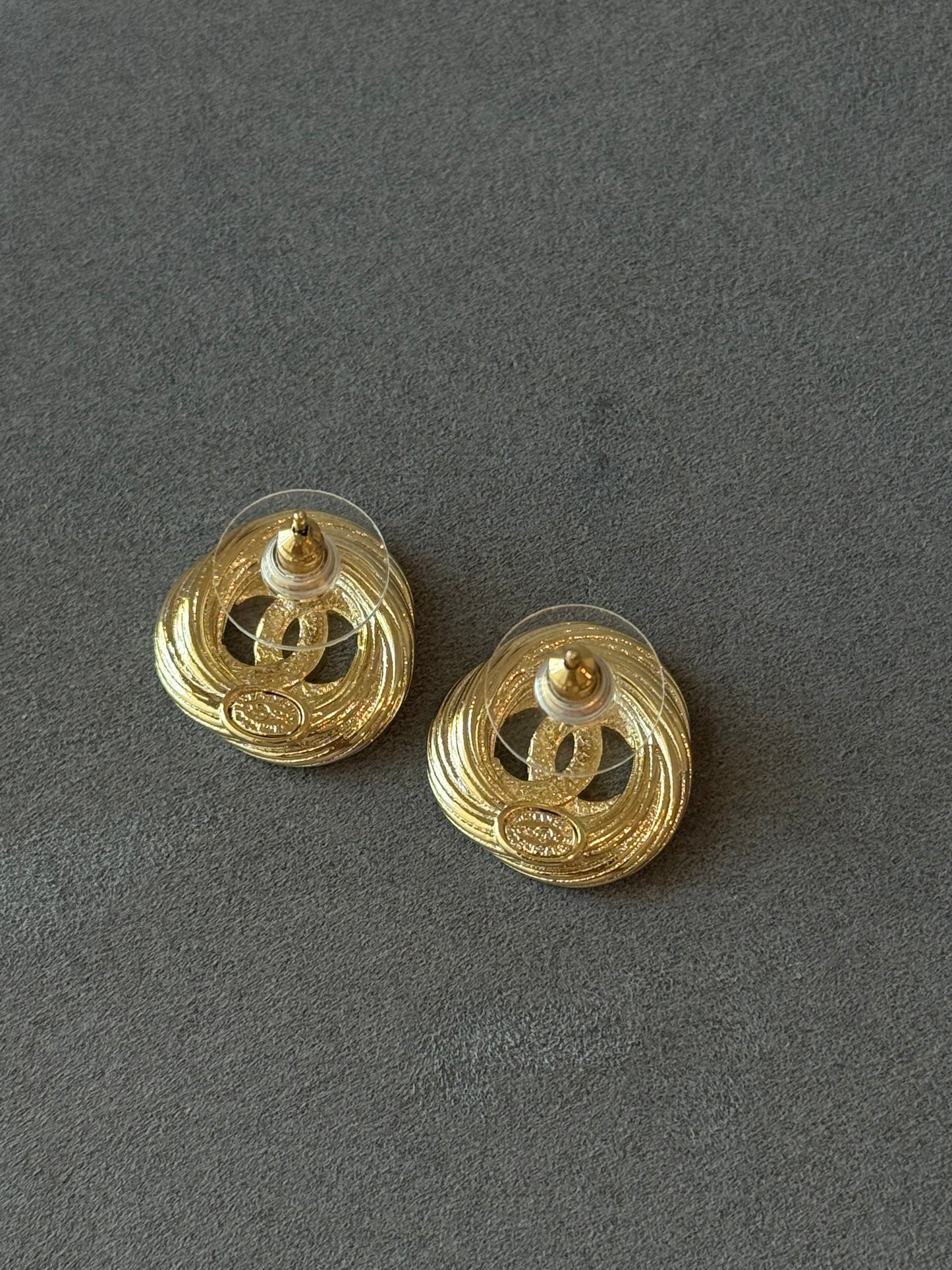 Coco cz gold stud earring