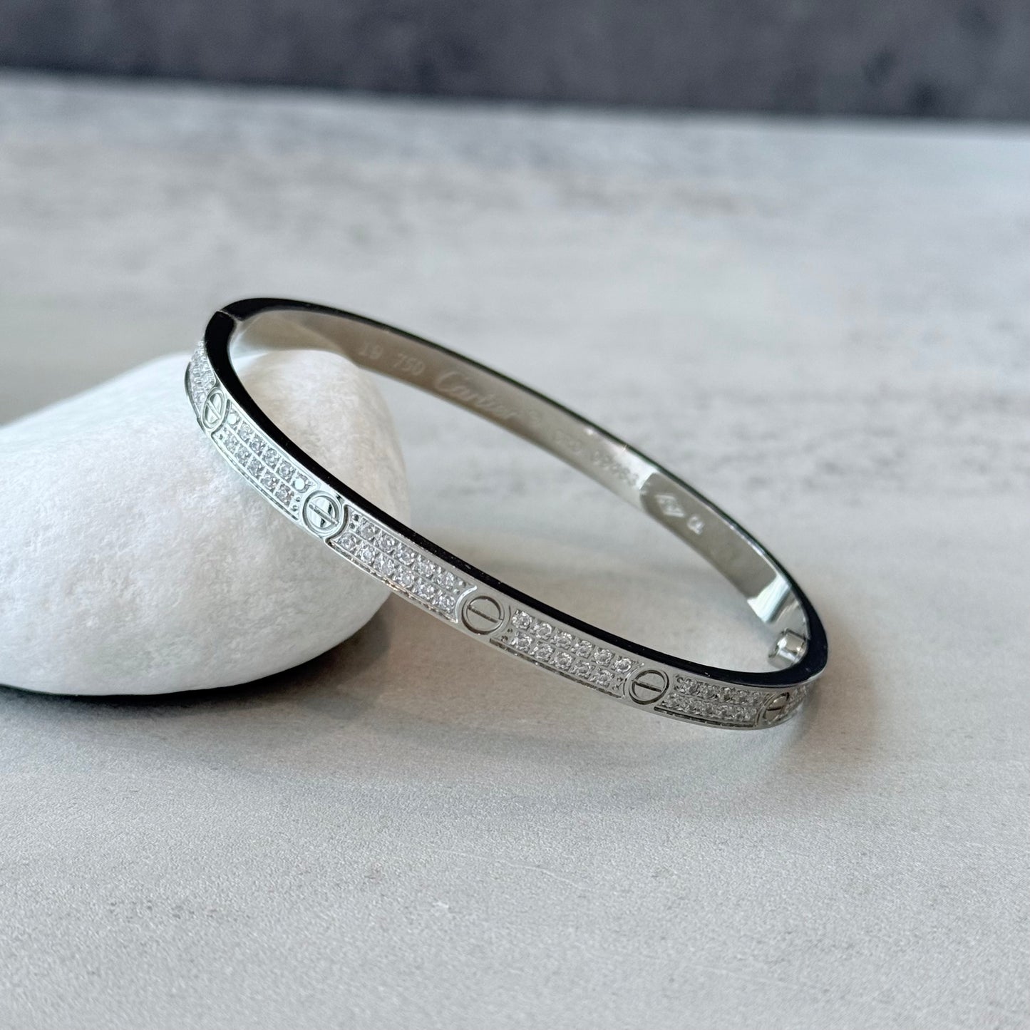 CZ Diamond Love bracelet Narrow