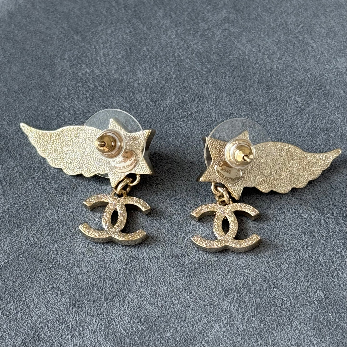 Coco Pearl Angel’s Wings gold earring