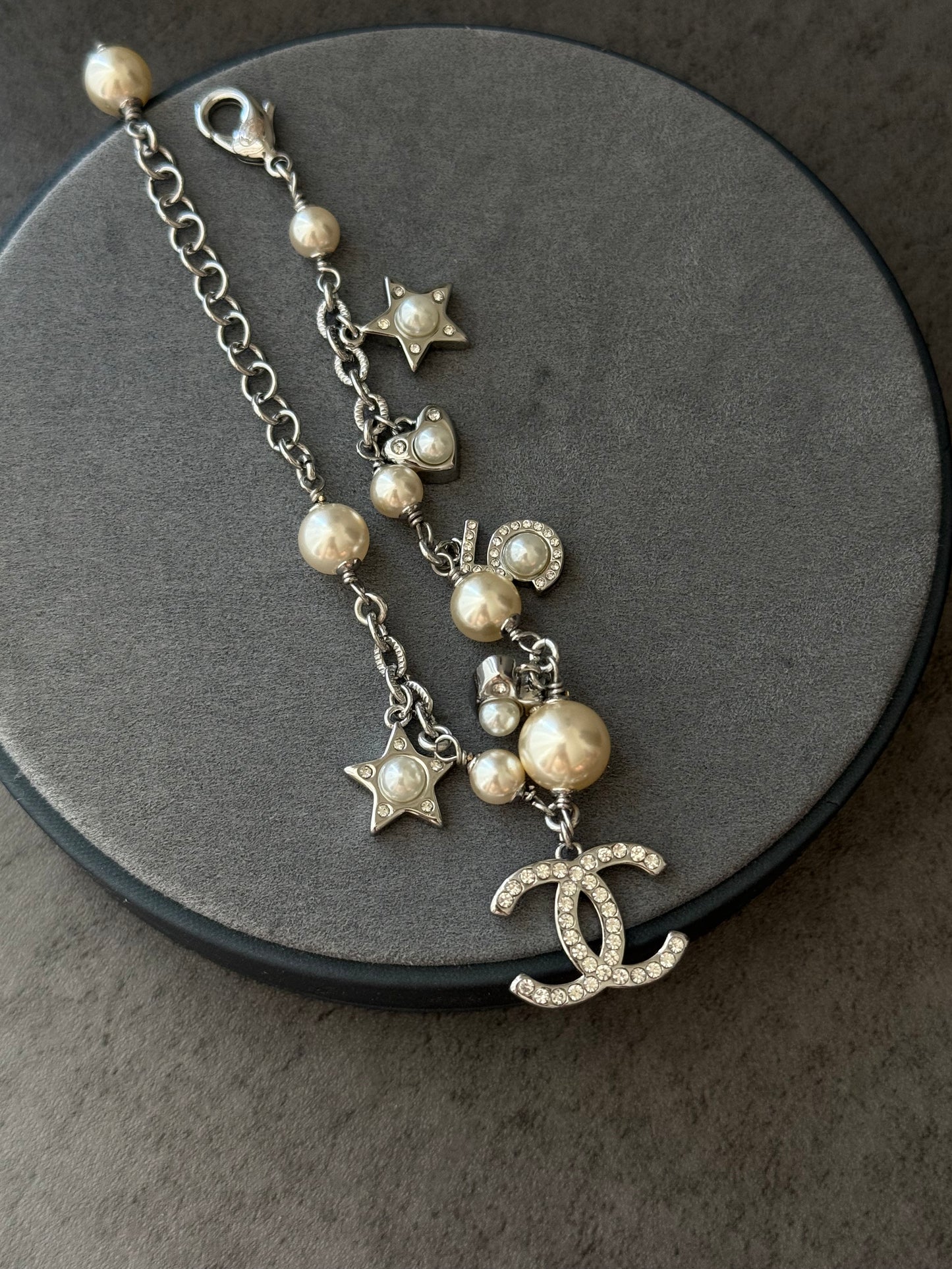 cc charms bracelet with pearl