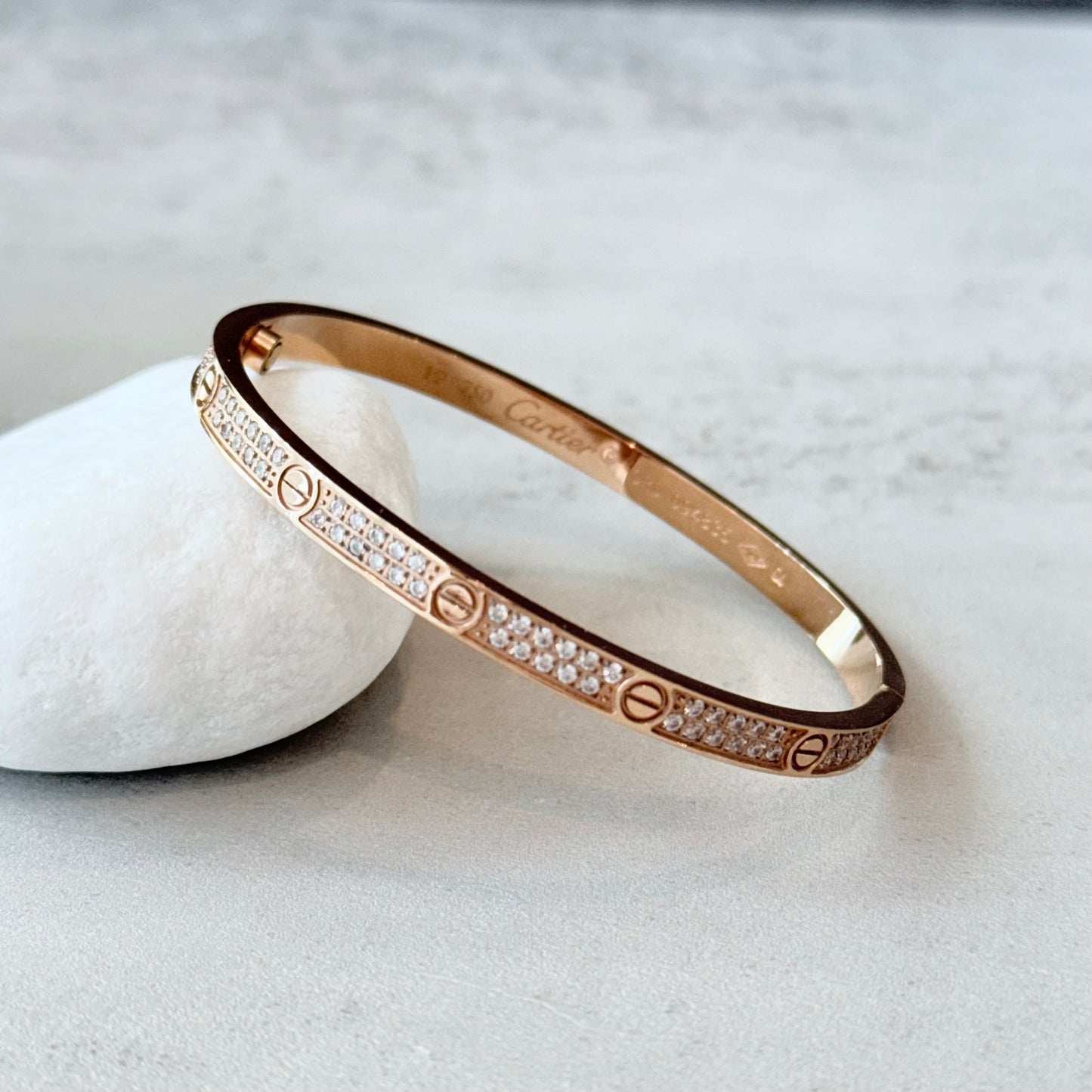 CZ Diamond Love bracelet Narrow