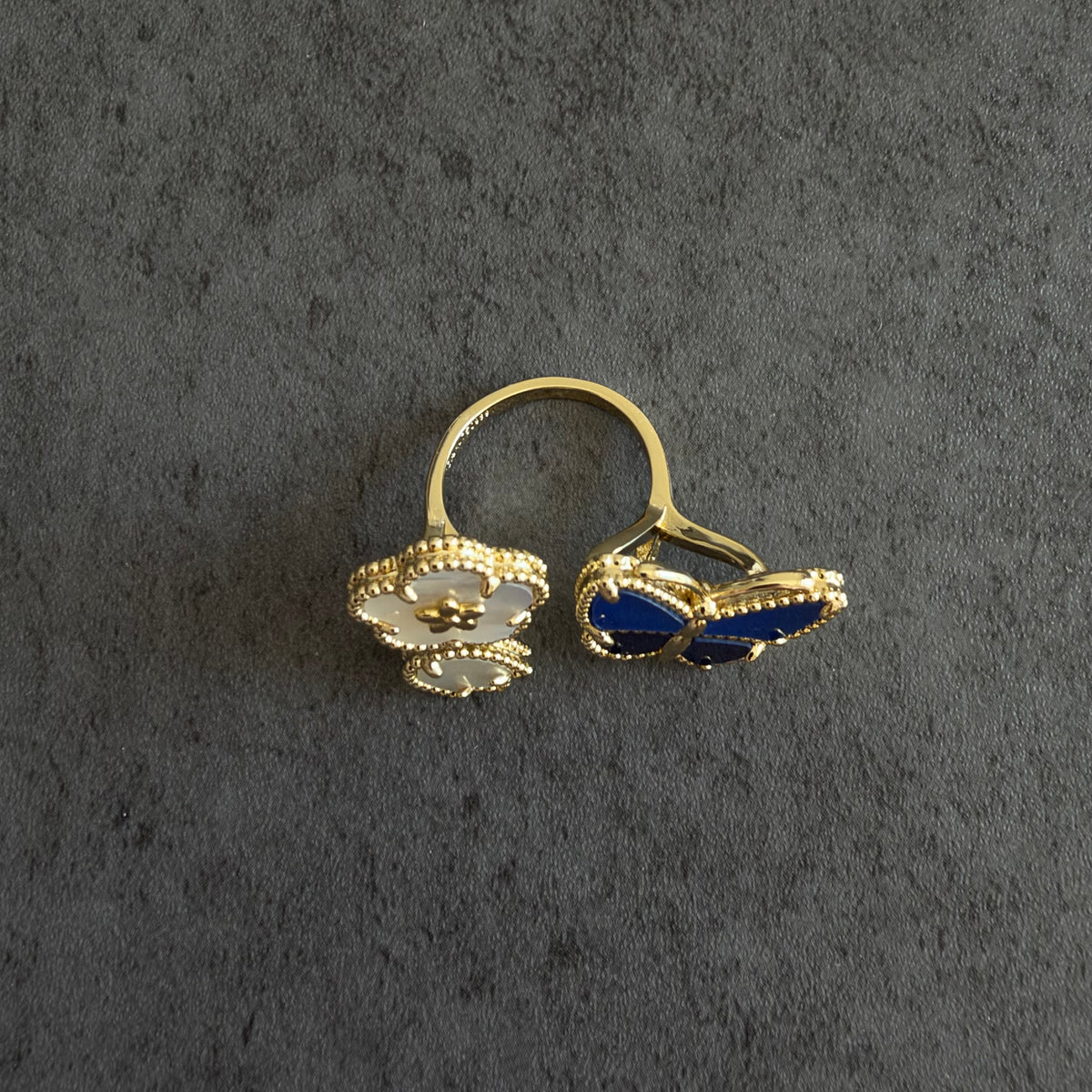 Lucky Spring Butterfly Between the Finger ring