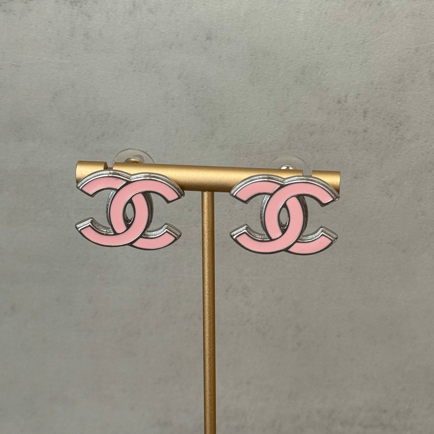 Coco Pink Enamel stud earrings