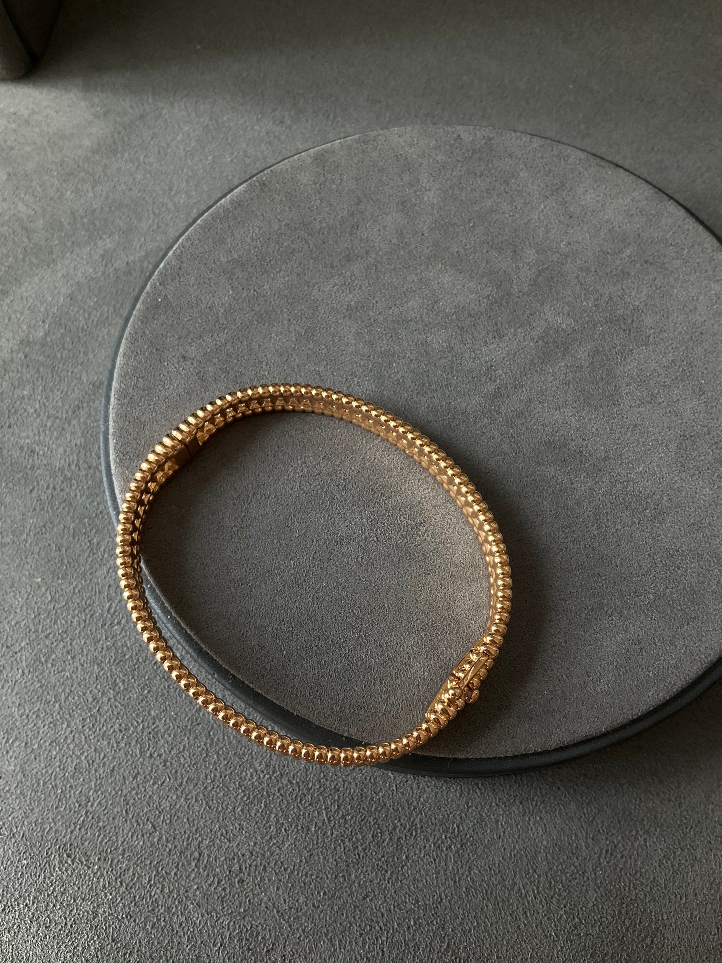 Peeler CZ bangle 18k rose gold plated