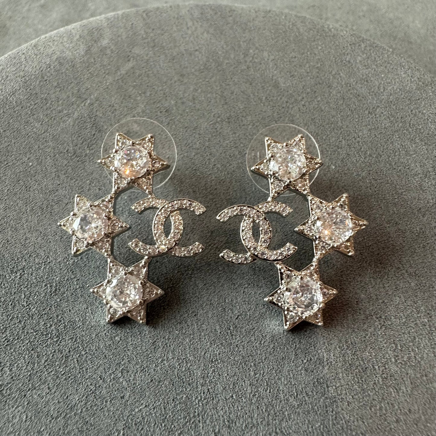 Coco cz diamond star Silver earring - ParadiseKissCo