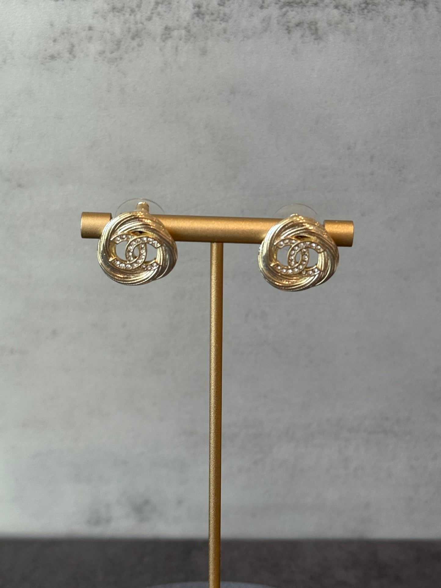Coco cz gold stud earring