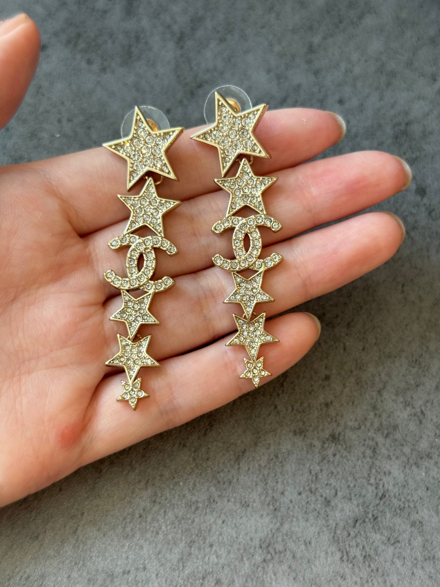 Coco Gold Stars Dangle Earrings