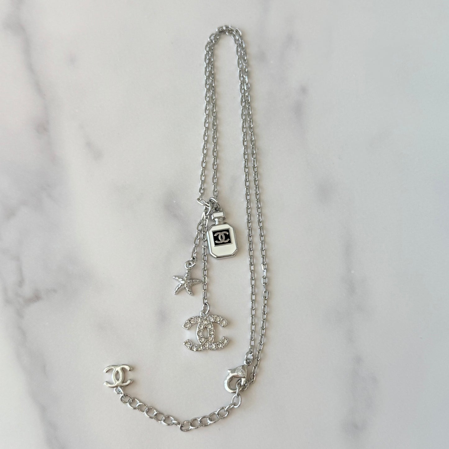coco Silver Charms Necklace