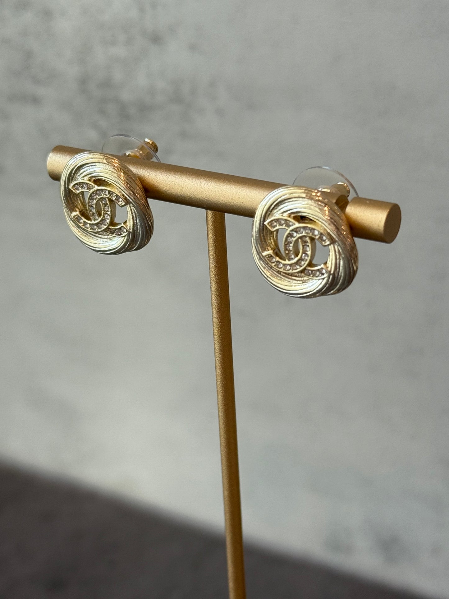 Coco cz gold stud earring