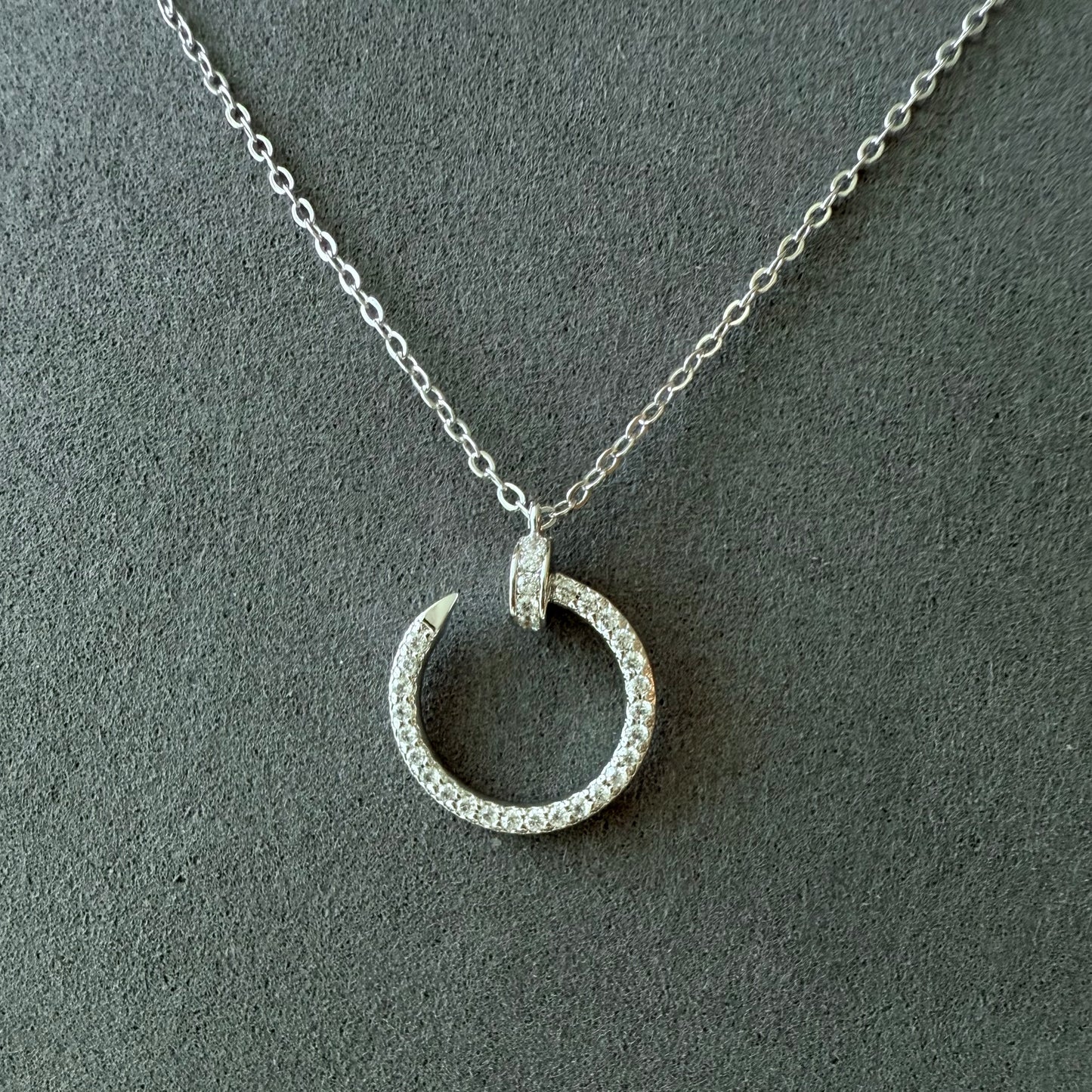 JUSTE UN CLOU PENDANT, DIAMONDS 925 silver gold plated