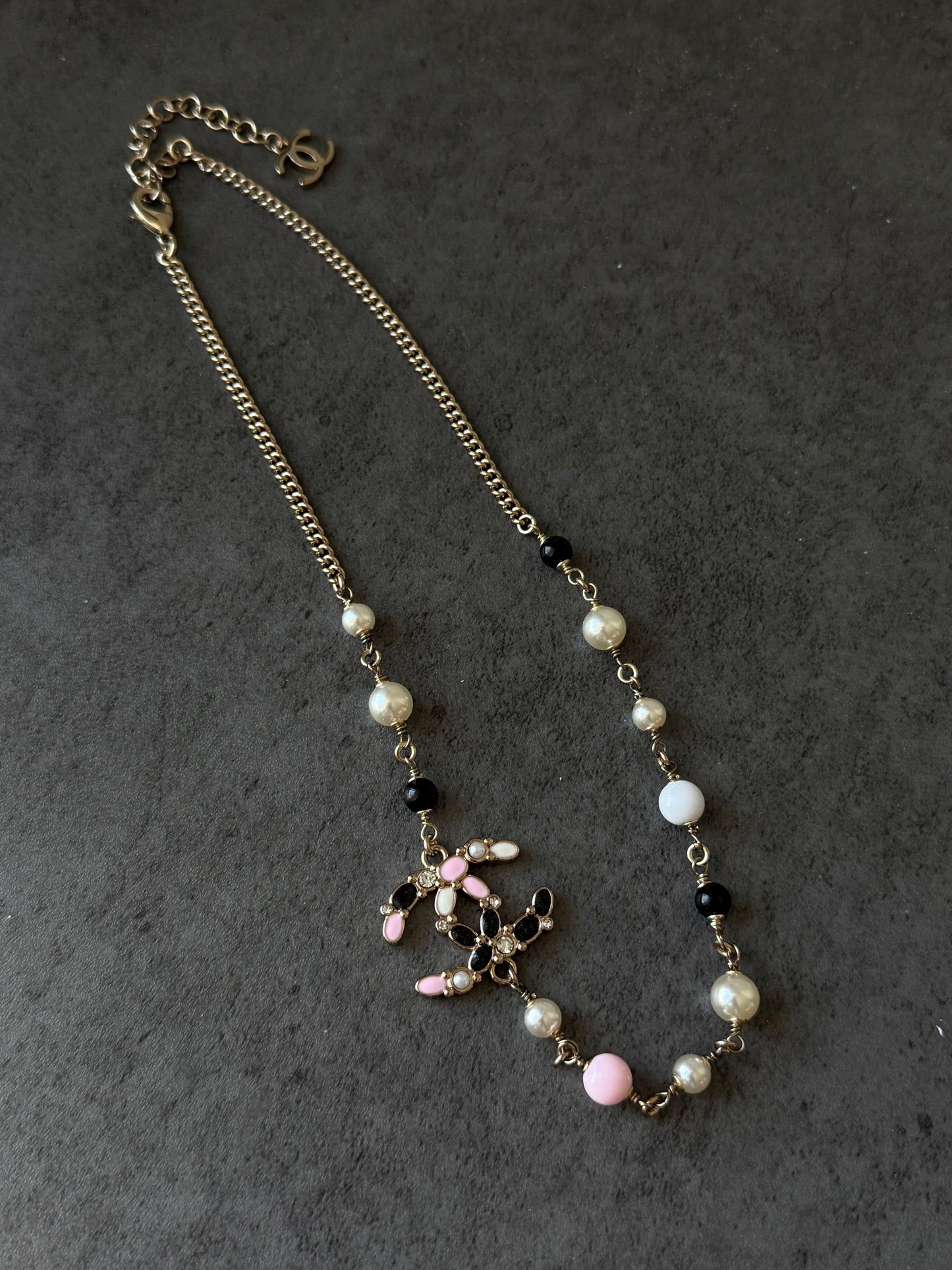coco pink pearl necklace