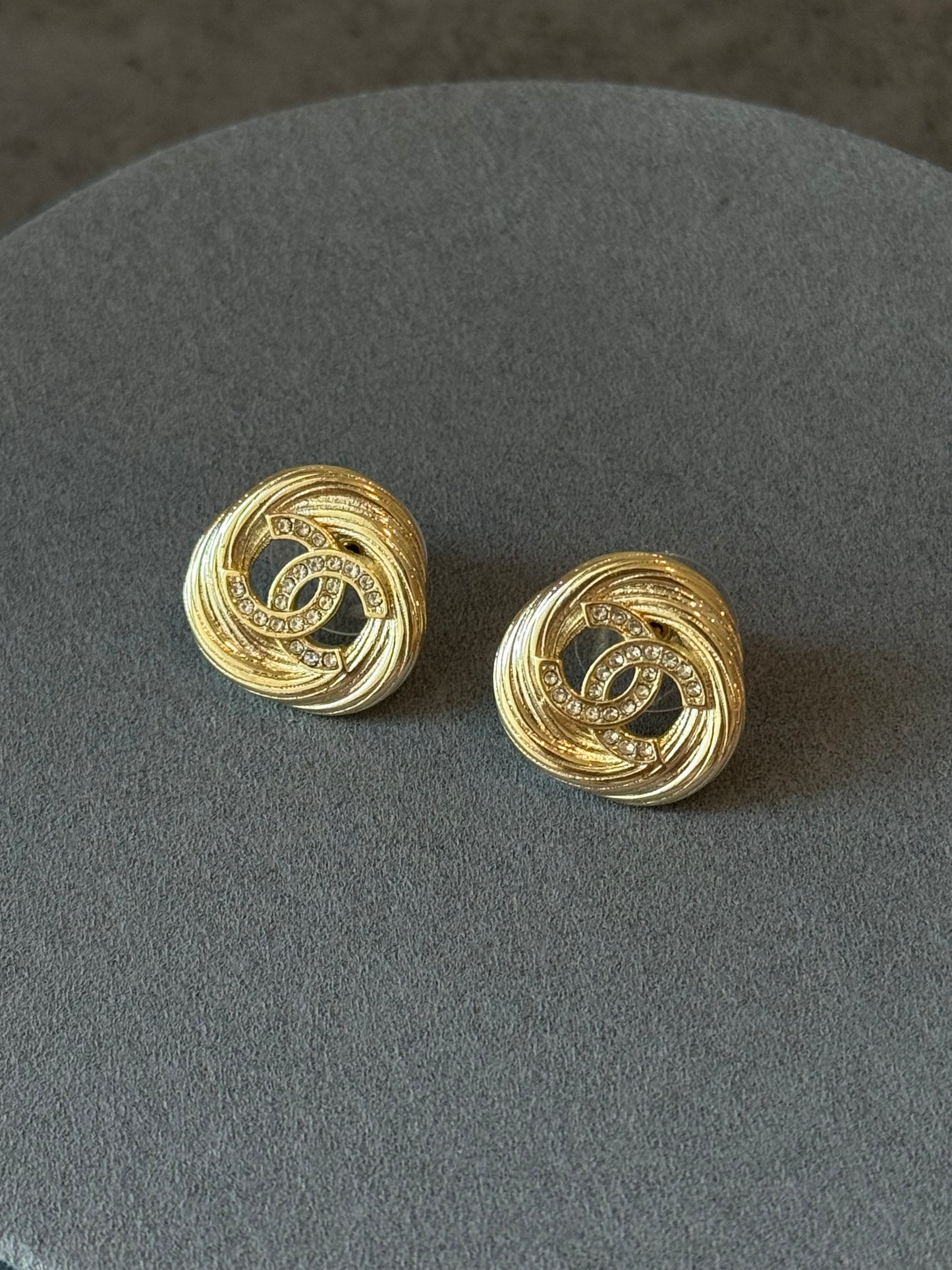 Coco cz gold stud earring