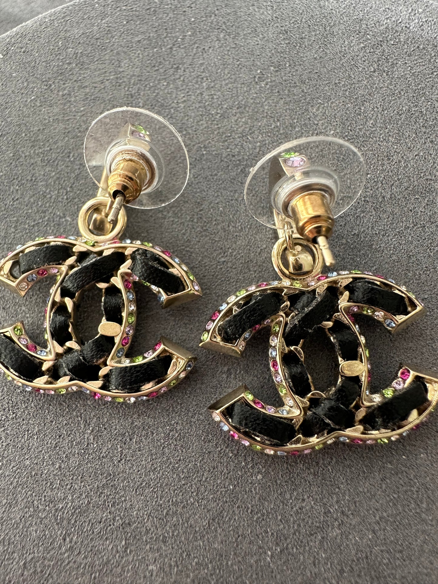 Coco cz leather dangle earring - ParadiseKissCo