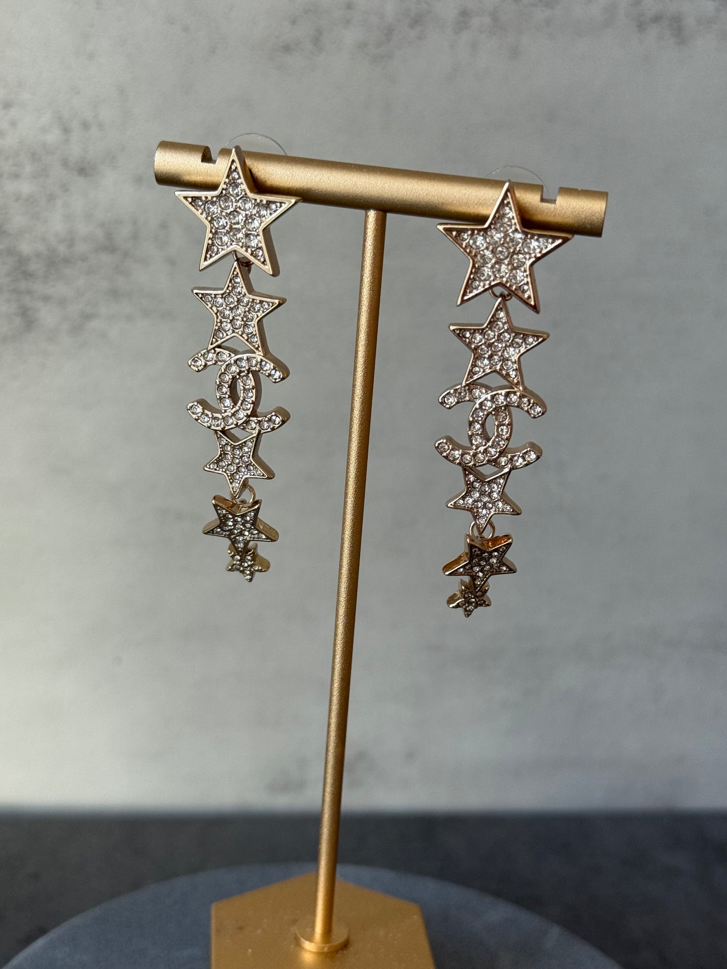 Coco Gold Stars Dangle Earrings