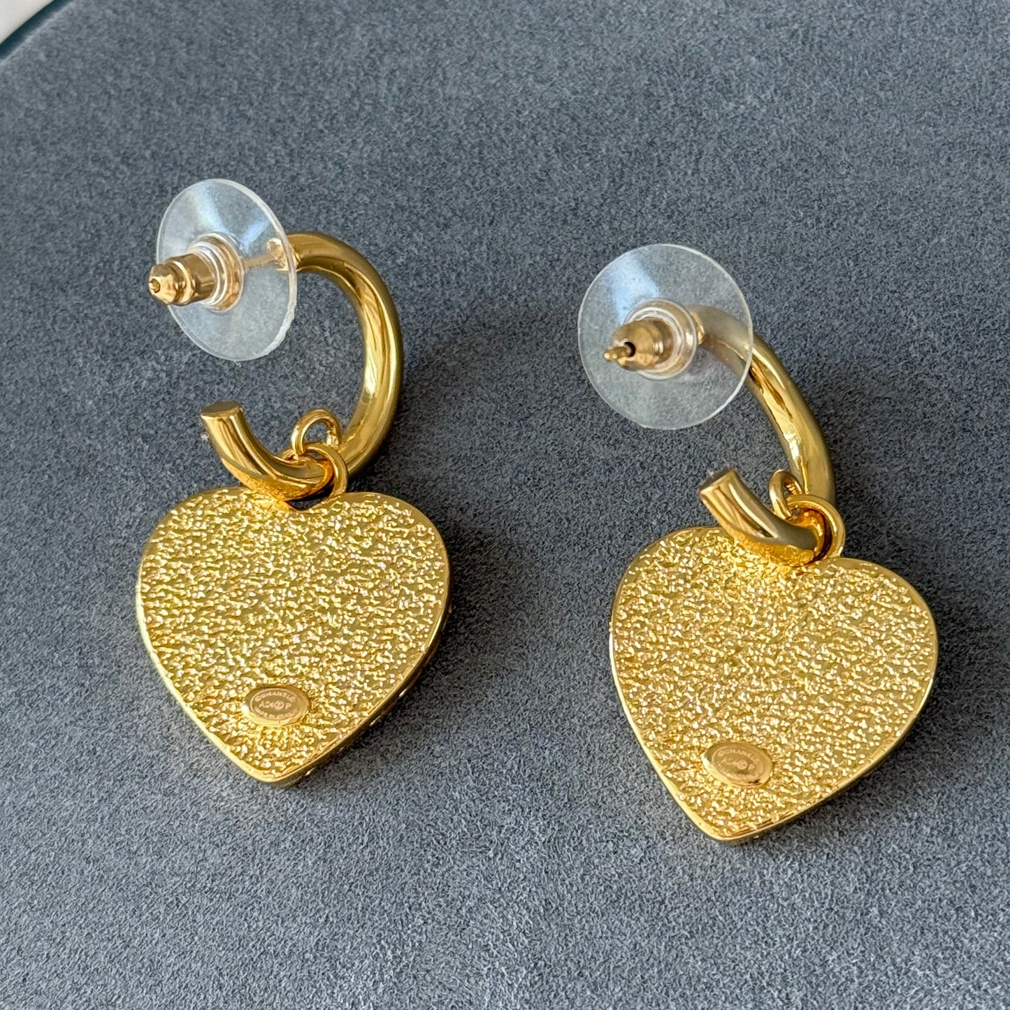Coco heart gold earrings