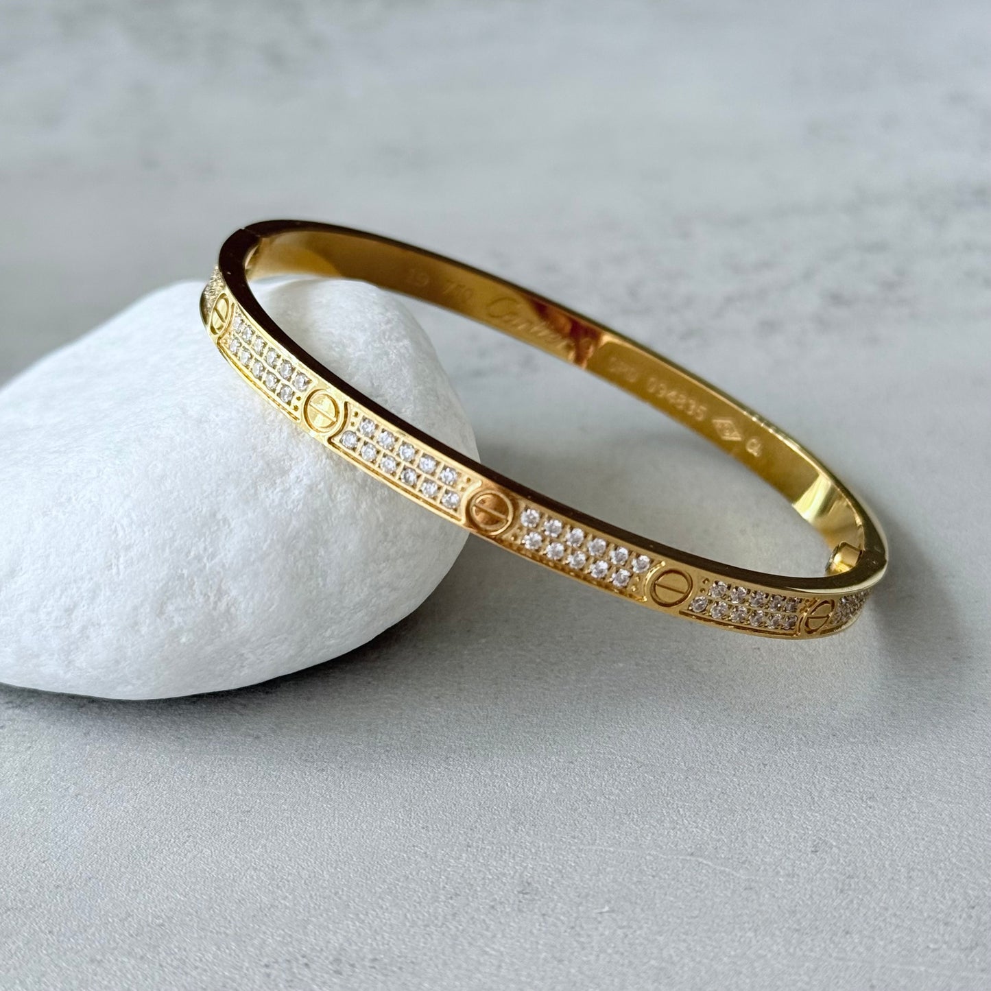 CZ Diamond Love bracelet Narrow