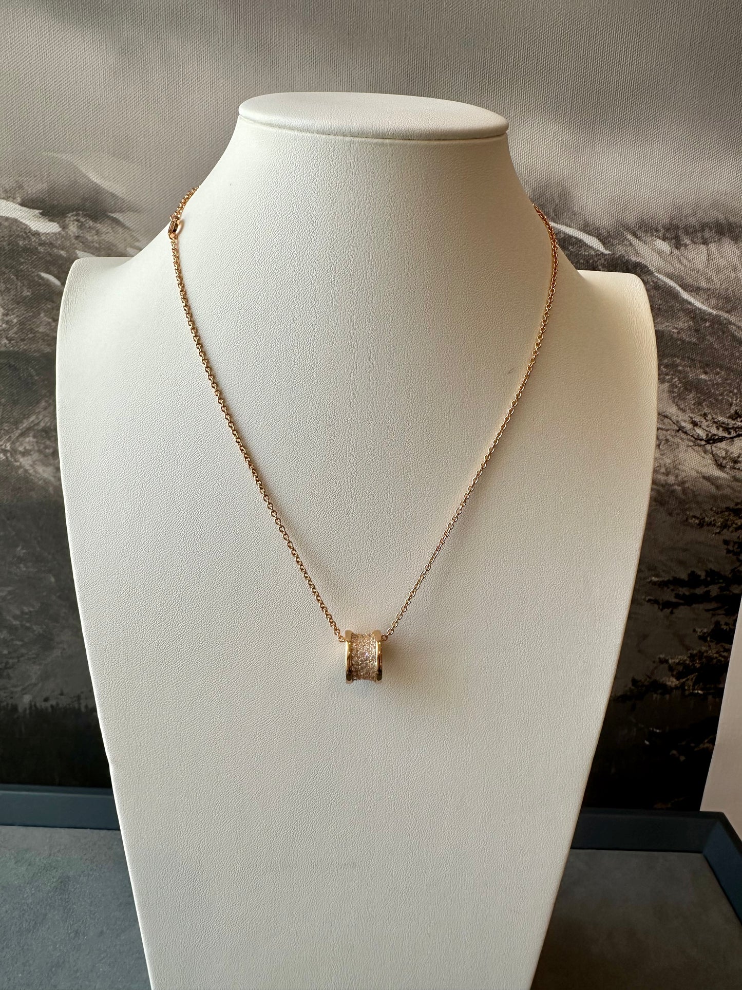 Ring cz pendant necklace 925 Silver Rose Gold Plated Necklace - ParadiseKissCo