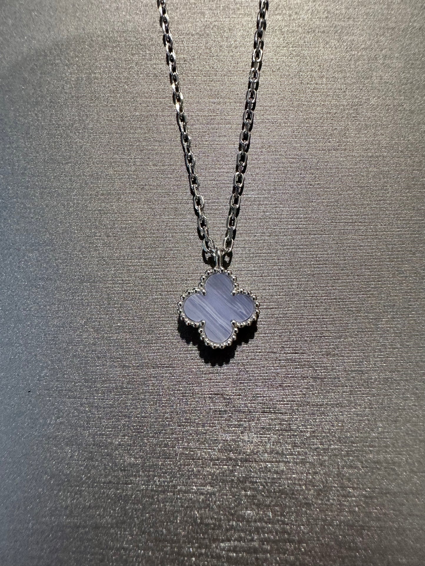 10mm clover single motif clover necklace 925 silver 18k gold plated - ParadiseKissCo