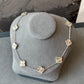 10 motif Guilliche clover necklace 925 silver 18k white gold plated 42 cm long clover size 15mm - ParadiseKissCo