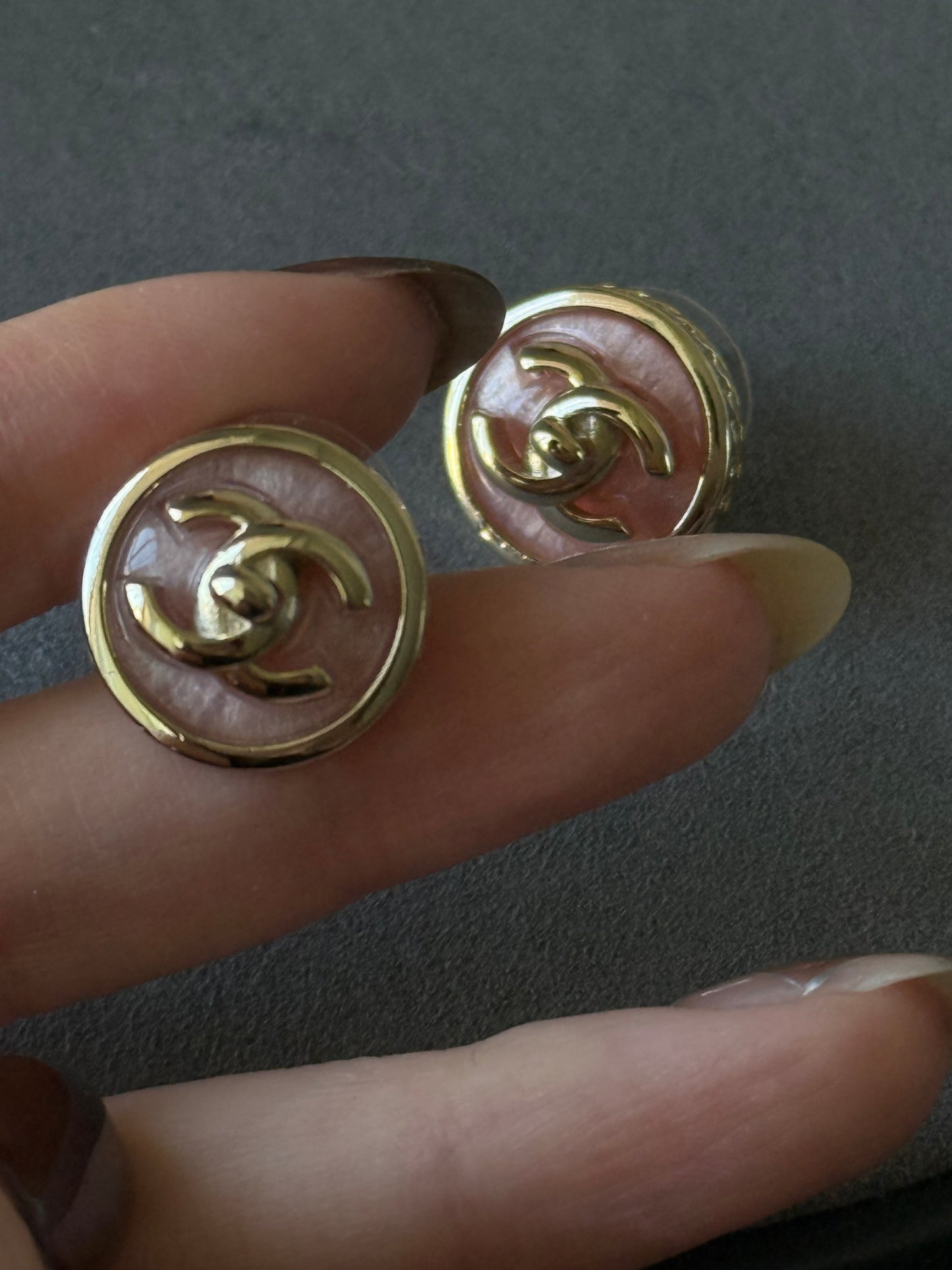 Coco pink stud earring