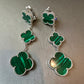 3 motifs clover earrings clover dangle earrings 925 silver 18k white gold plated - ParadiseKissCo