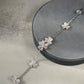 Cz frivole clover bracelet 925 silver 18k white gold plated 17cm long