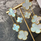 4 motifs Mother of pearl clover earrings clover dangle earrings 925 silver 18k gold plated - ParadiseKissCo