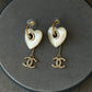 Coco heart pearl Hoops earrings