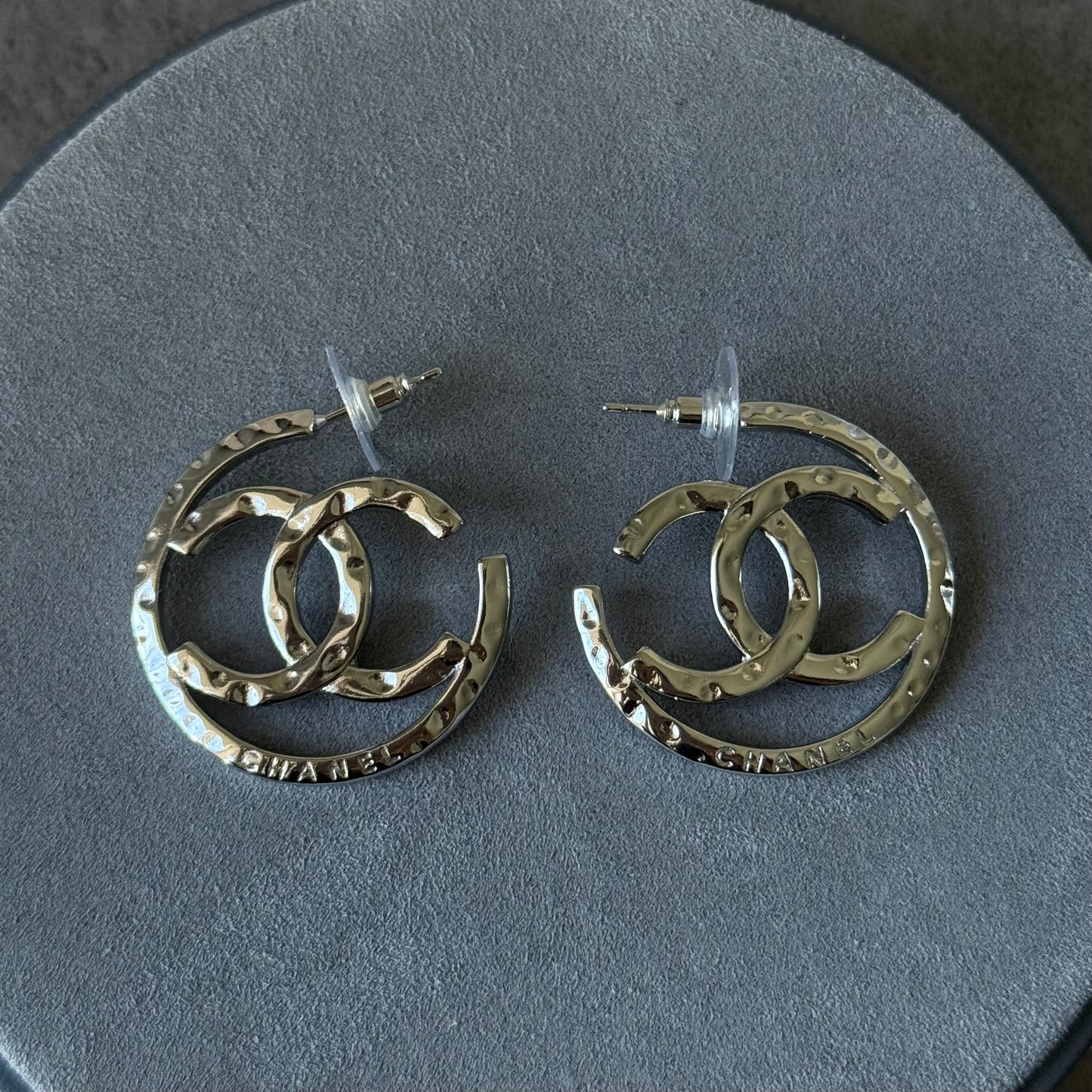 coco silver hoop earring