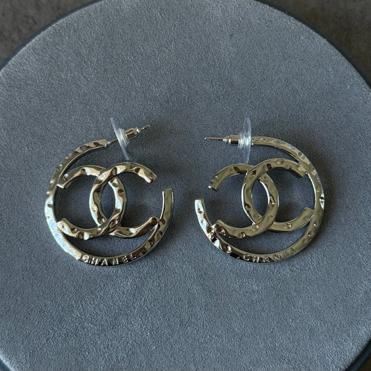 coco silver hoop earring