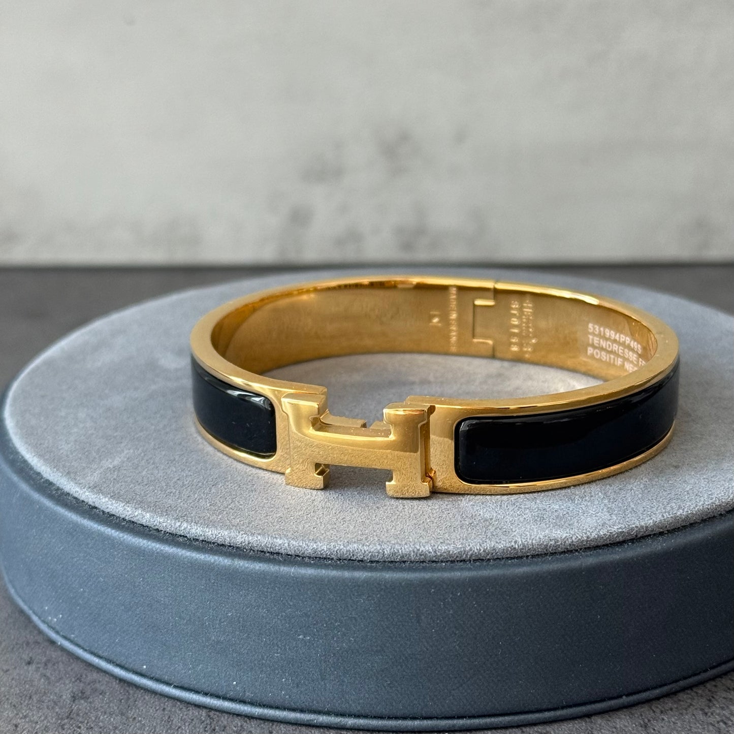 H Black Bracelet 7.5 inches 19cm
