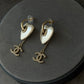 Coco heart pearl Hoops earrings