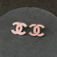 Coco Pink Enamel stud earrings