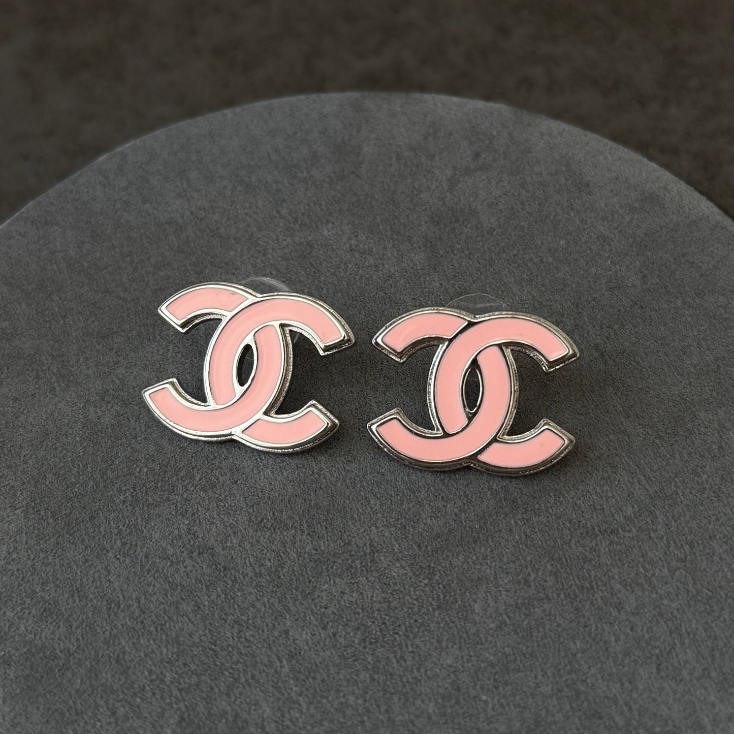 Coco Pink Enamel stud earrings