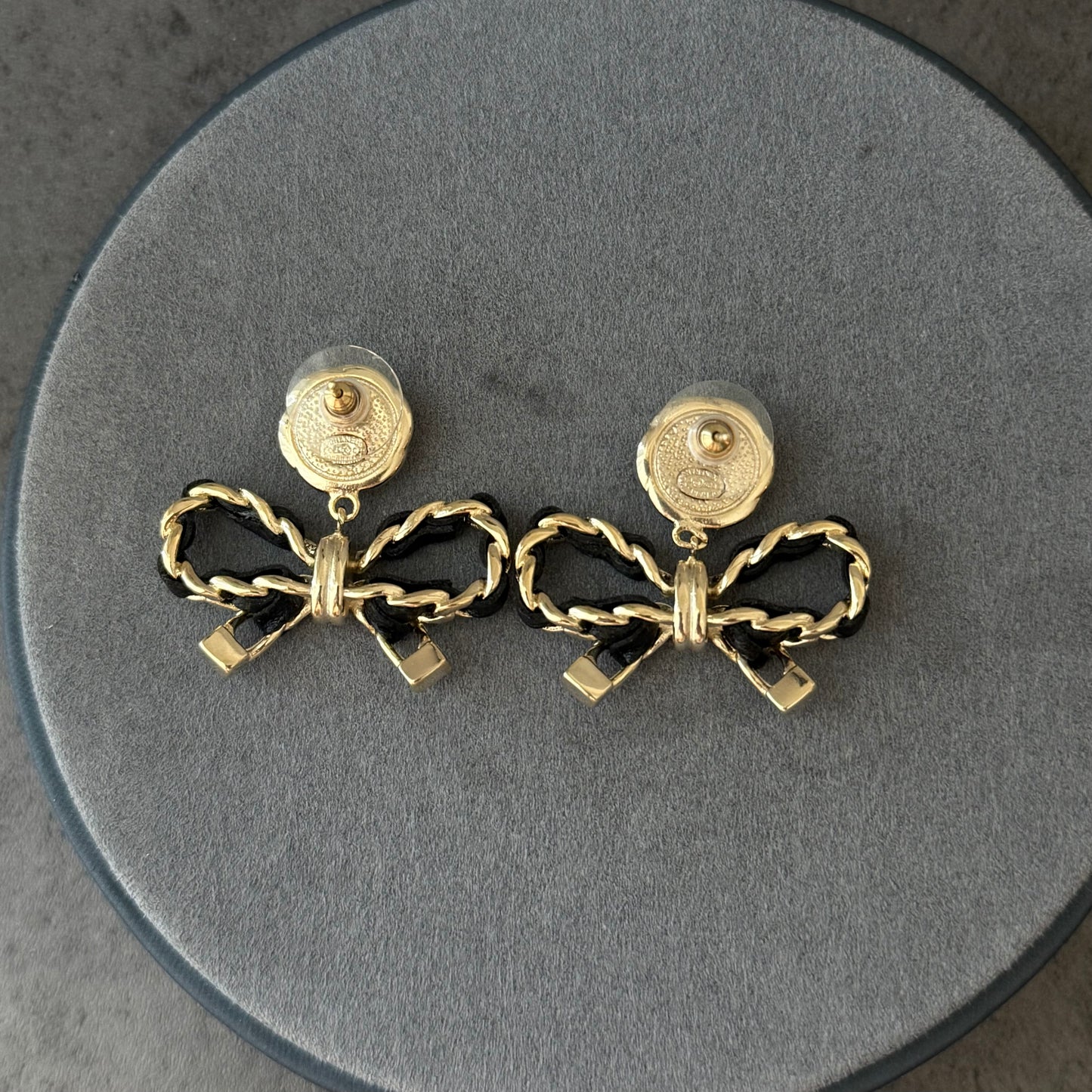 Coco Leather Bow Earrings