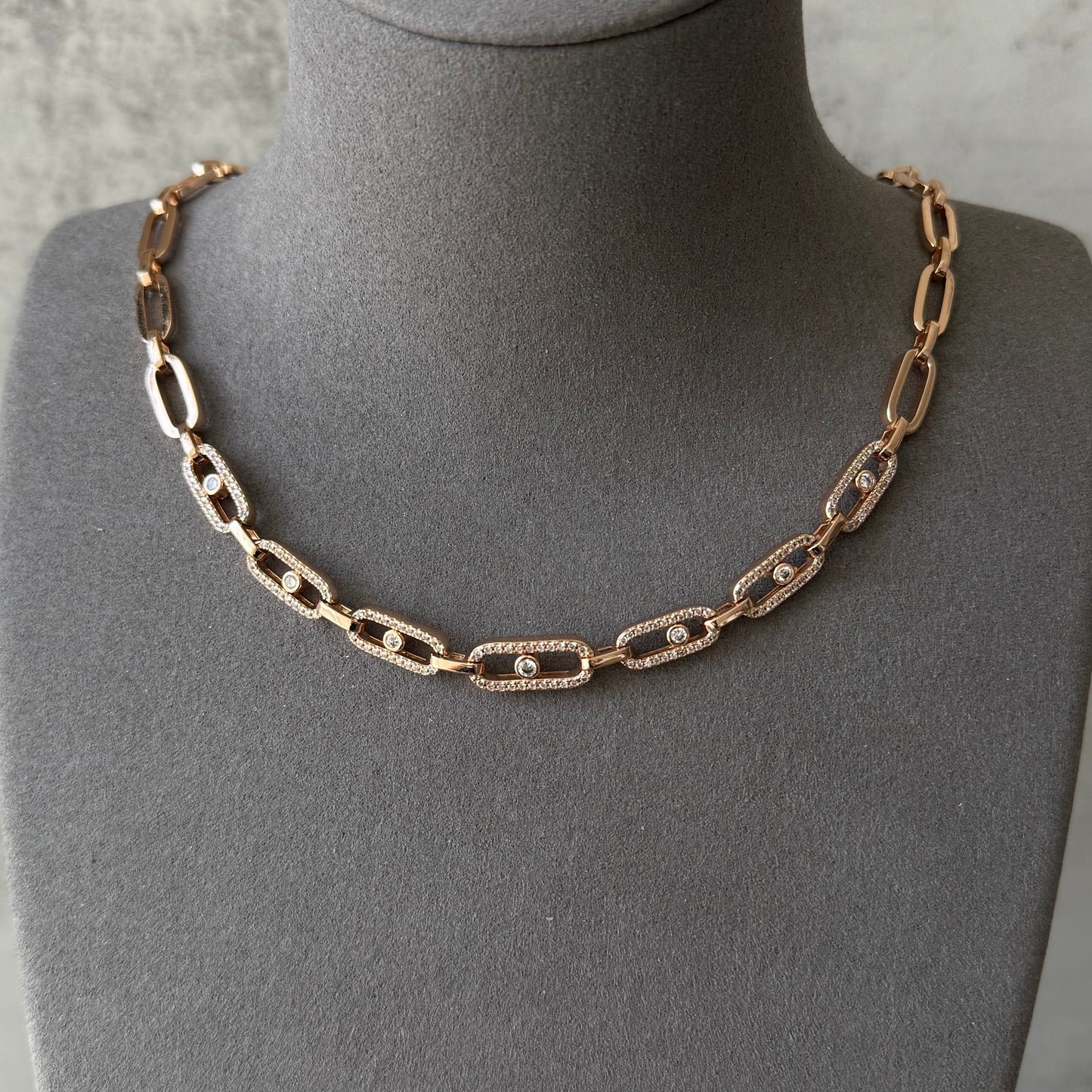Messika v gold cnc version rosegold necklace