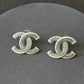 Coco White Enamel CZ Diamond Stud Earrings