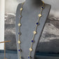 20 motifs Lapis lazuli cz 15mm clover necklace 925 silver with 18k gold plated 84cm - ParadiseKissCo