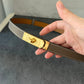 H kelly belt black belt with silver hardware