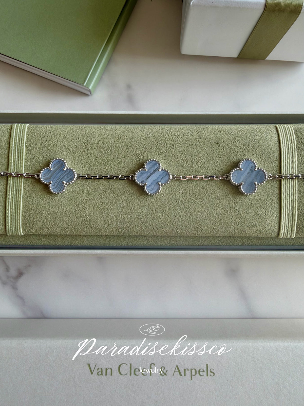 Vintage Alhambra Chalcedony Clover Bracelet