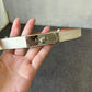 H kelly belt black belt with silver hardware