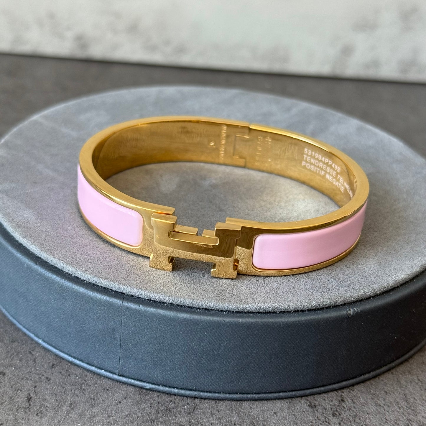 H Pink Bracelet 7.5 inches 19cm