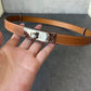 H kelly belt black belt with silver hardware