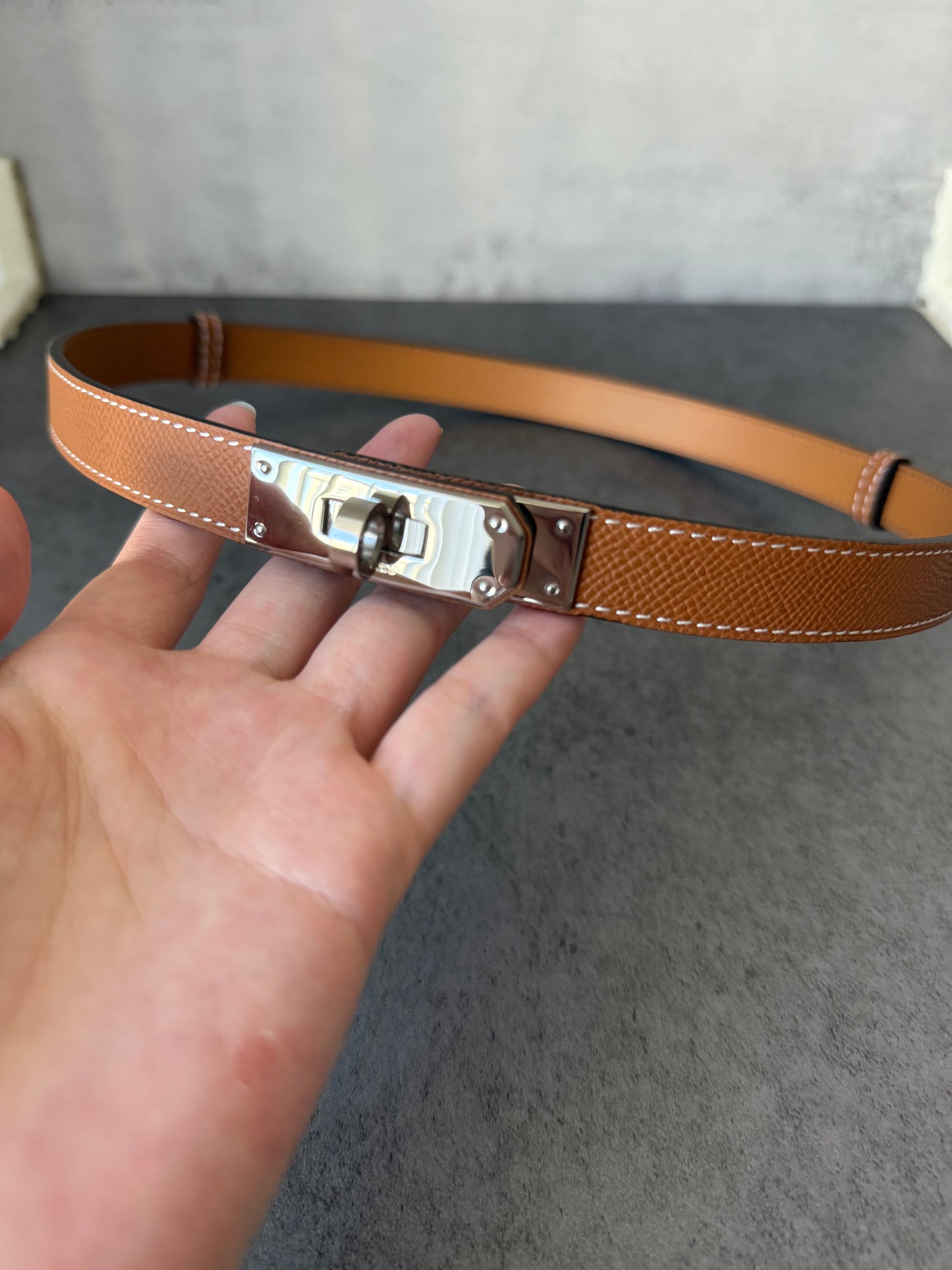 H kelly belt black belt with silver hardware