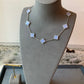 10 motifs Chalcedony 15mm clover necklace 925 silver 18k white gold plated 42cm long - ParadiseKissCo